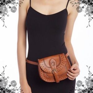 Pink Haley Western Style Lazer Cut Fanny Pack